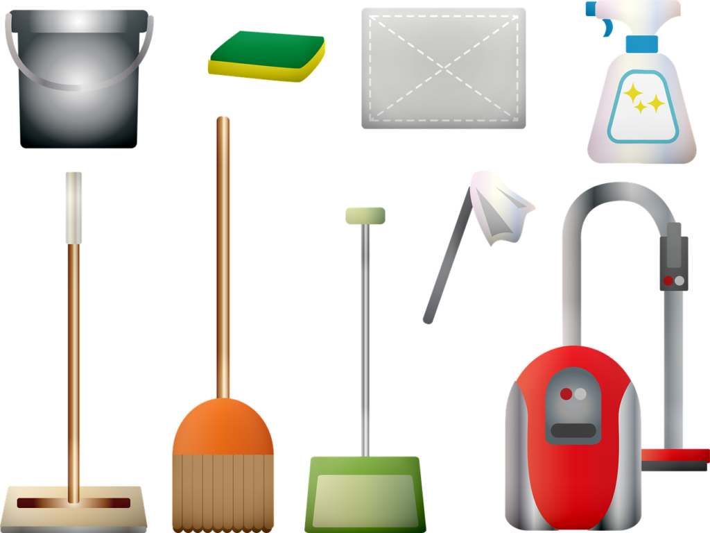 affordable cleaning services prices in Kenya, cleaning supplies, vacuum, broom-4090071.jpg